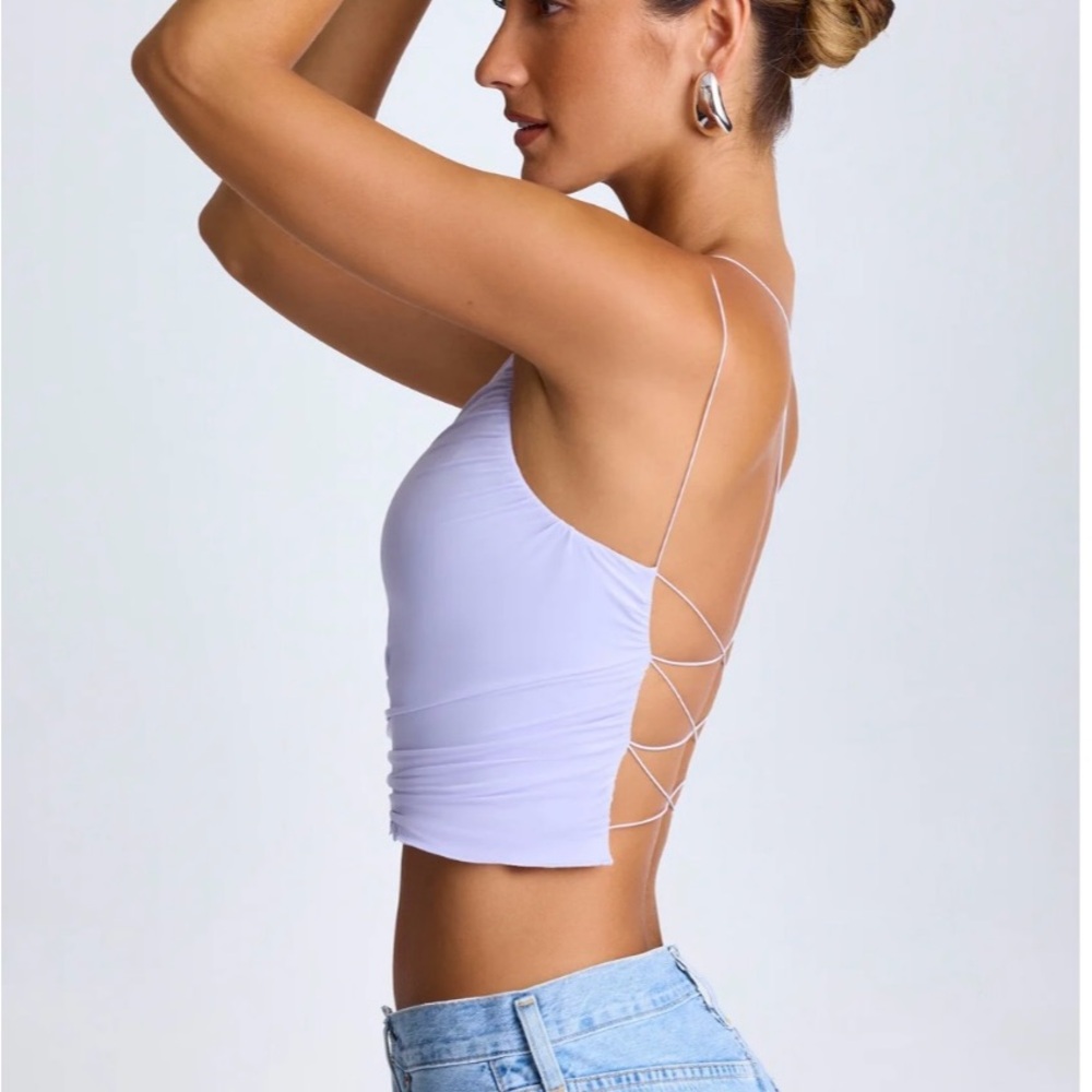 Elegant Lavender Spaghetti Strap Top